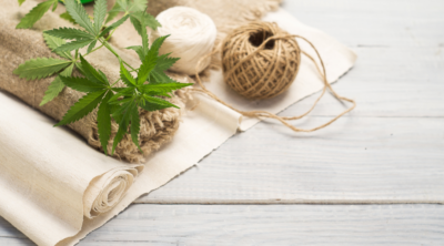 chanvre textile hemp fabric tissus avec feuilles de chanvre et de cannabis corde en chanvre