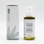 cannavie pure cosmetic hemp oil, product photo of bottle and packaging
